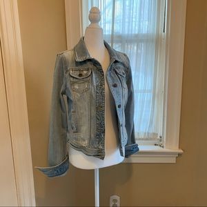 Abercrombie & Fitch Distressed Denim Jacket. Large